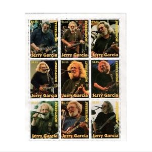 Jerry Garcia Postage Stamps Set Montserrat 1999 Limited Edition